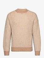 Twotone Sweater - CAMEL/WHIT