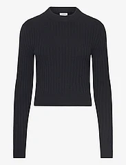Filippa K - Wool Rib Sweater - neulepuserot - black - 0