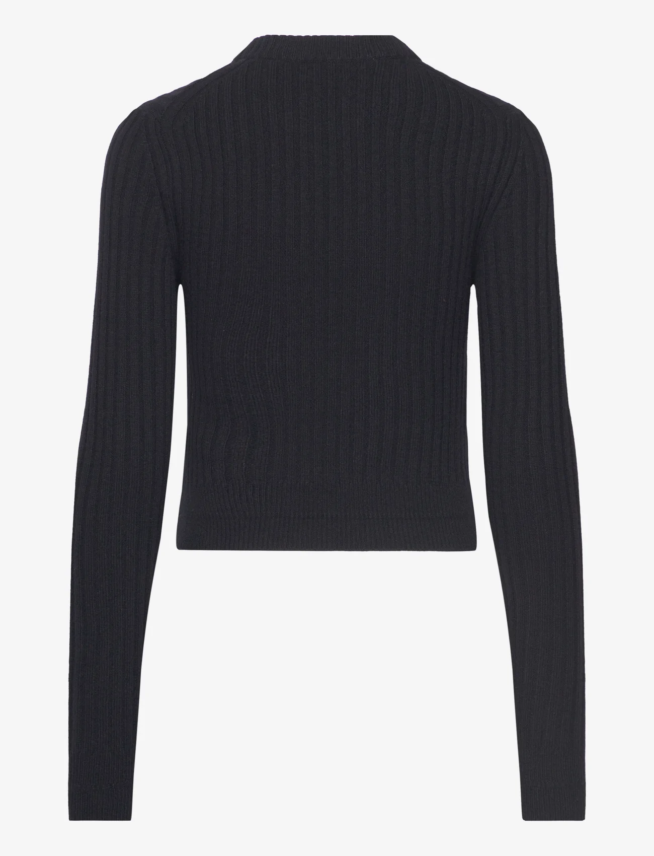 Filippa K - Wool Rib Sweater - trøjer - black - 1