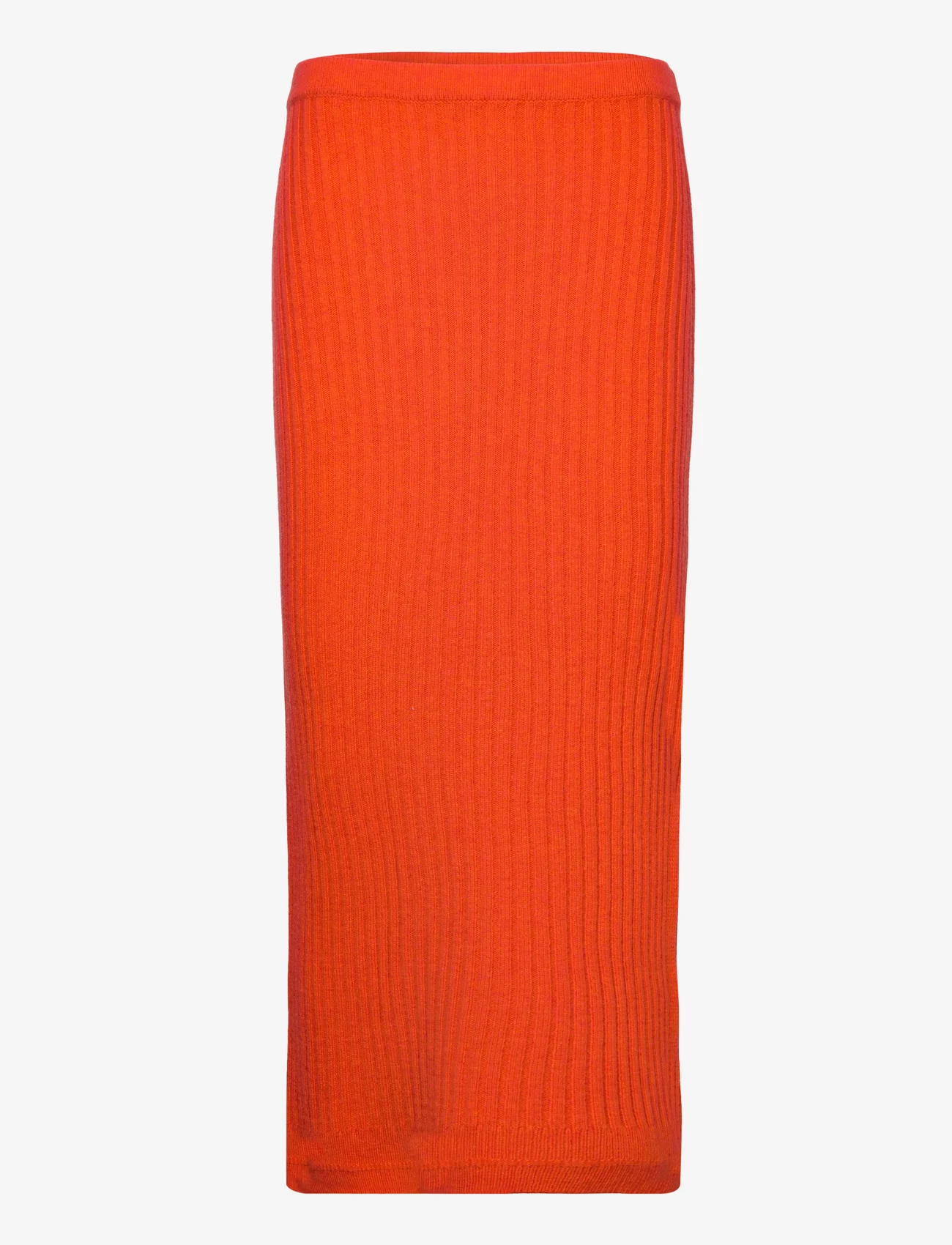 Filippa K - Rib Knit Skirt - strikkede nederdele - red orange - 0