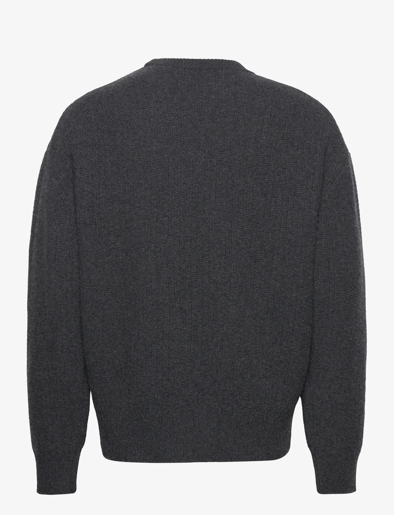 Filippa K - Structure Sweater - knitted round necks - anthracite - 1