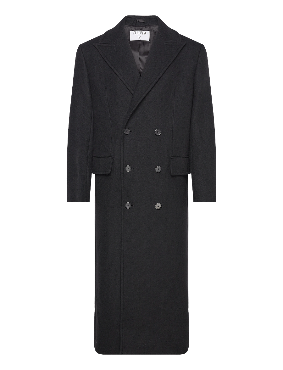 Filippa K - Damian Wool Coat - wollmäntel - black - 0