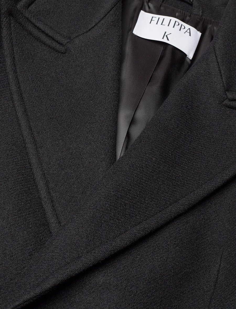 Filippa K - Damian Wool Coat - wollmäntel - black - 2