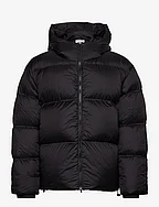 Hooded Puffer Jacket - BLACK