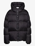Hooded Puffer Jacket - BLACK