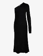 One Shoulder Dress - BLACK