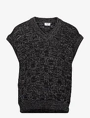 Filippa K - Square Knit Vest - strikveste - black/whit - 0