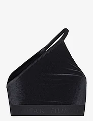 Filippa K - Asymmetric Velvet Bra - sportinės liemenėlės - black - 1