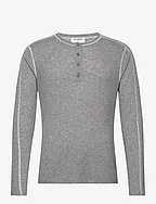 Light Rib Sweater - GREY/WHITE