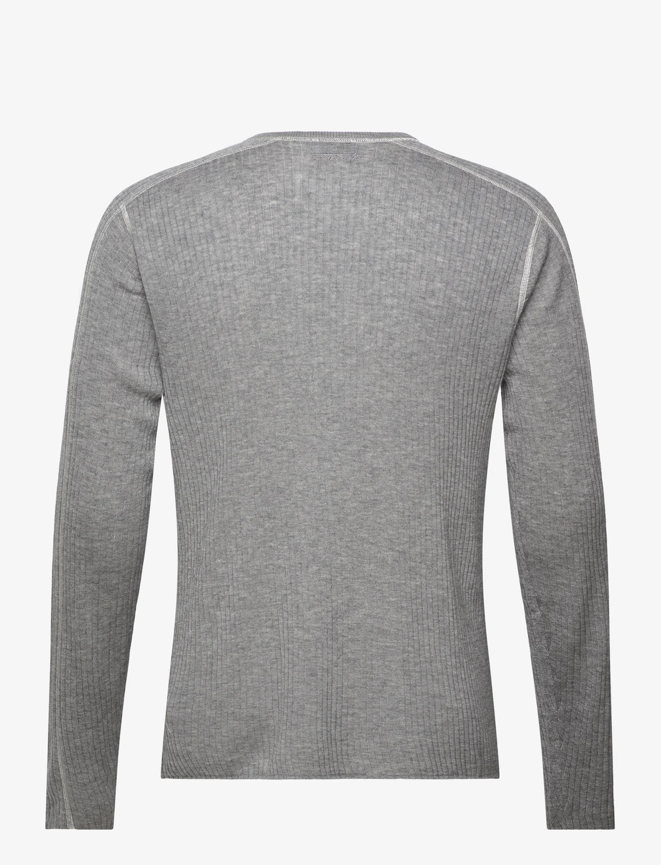 Filippa K - Light Rib Sweater - sweatshirts - grey/white - 1