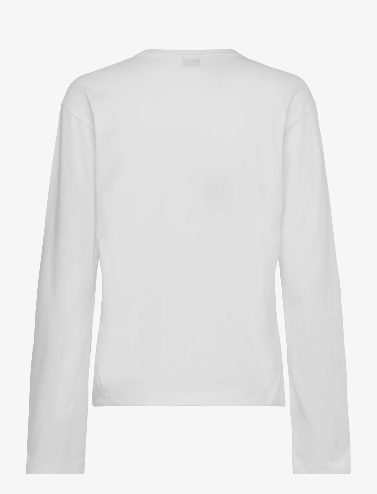 Filippa K - Cotton Longsleeve Top - t-shirts & topper - white - 1