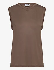 Filippa K - V-Neck Tank Top - t-shirt & tops - nougat - 0