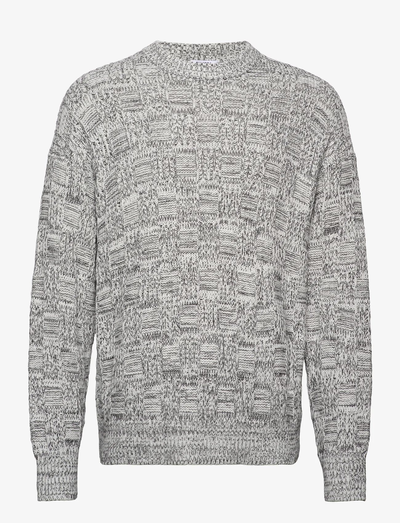 Filippa K - Square Knit Sweater - megztiniai su apvalios formos apykakle - white/blac - 0
