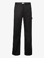 Cotton Carpenter Trousers - BLACK