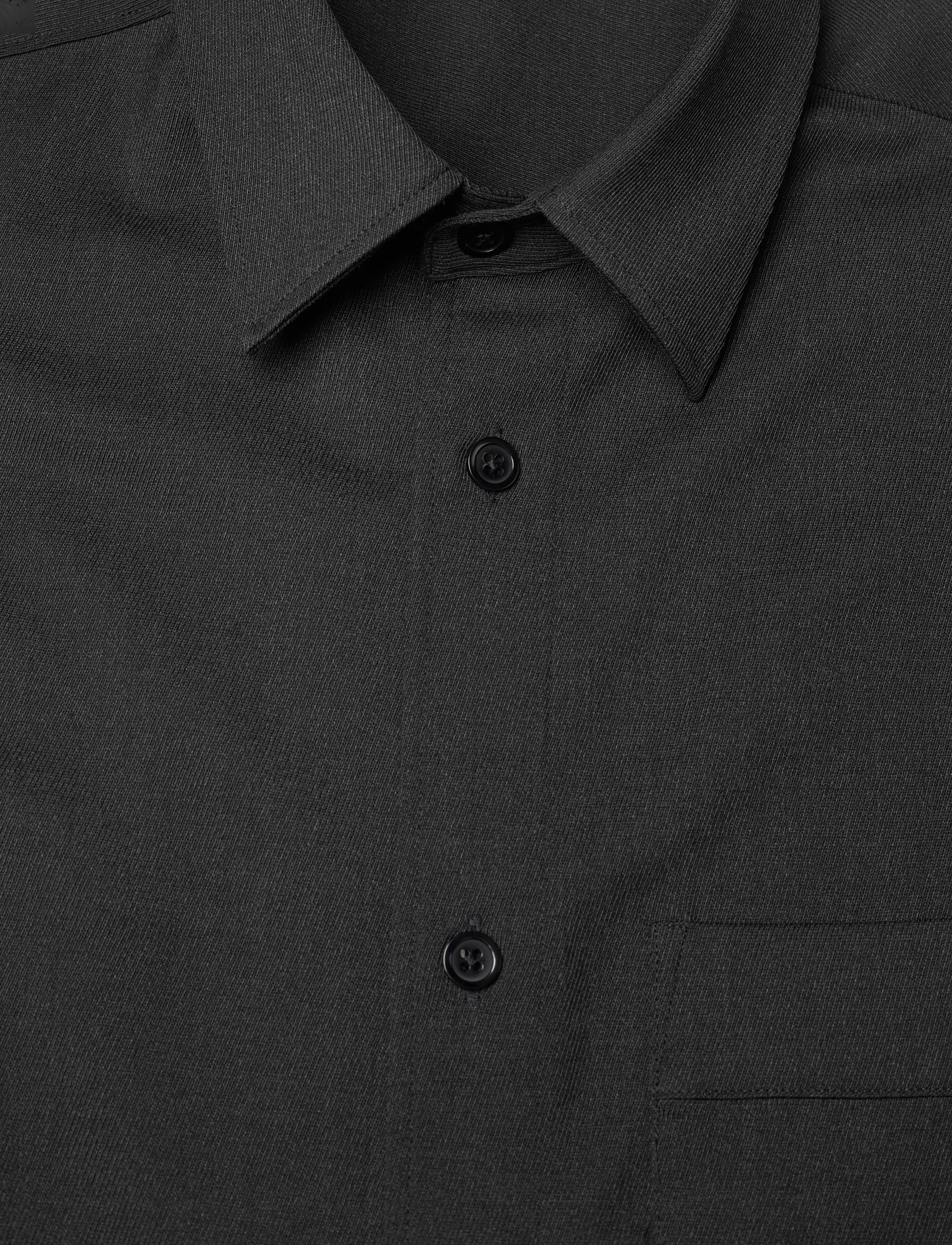 Filippa K - Boxy Wool Twill Shirt - anthracite - 2