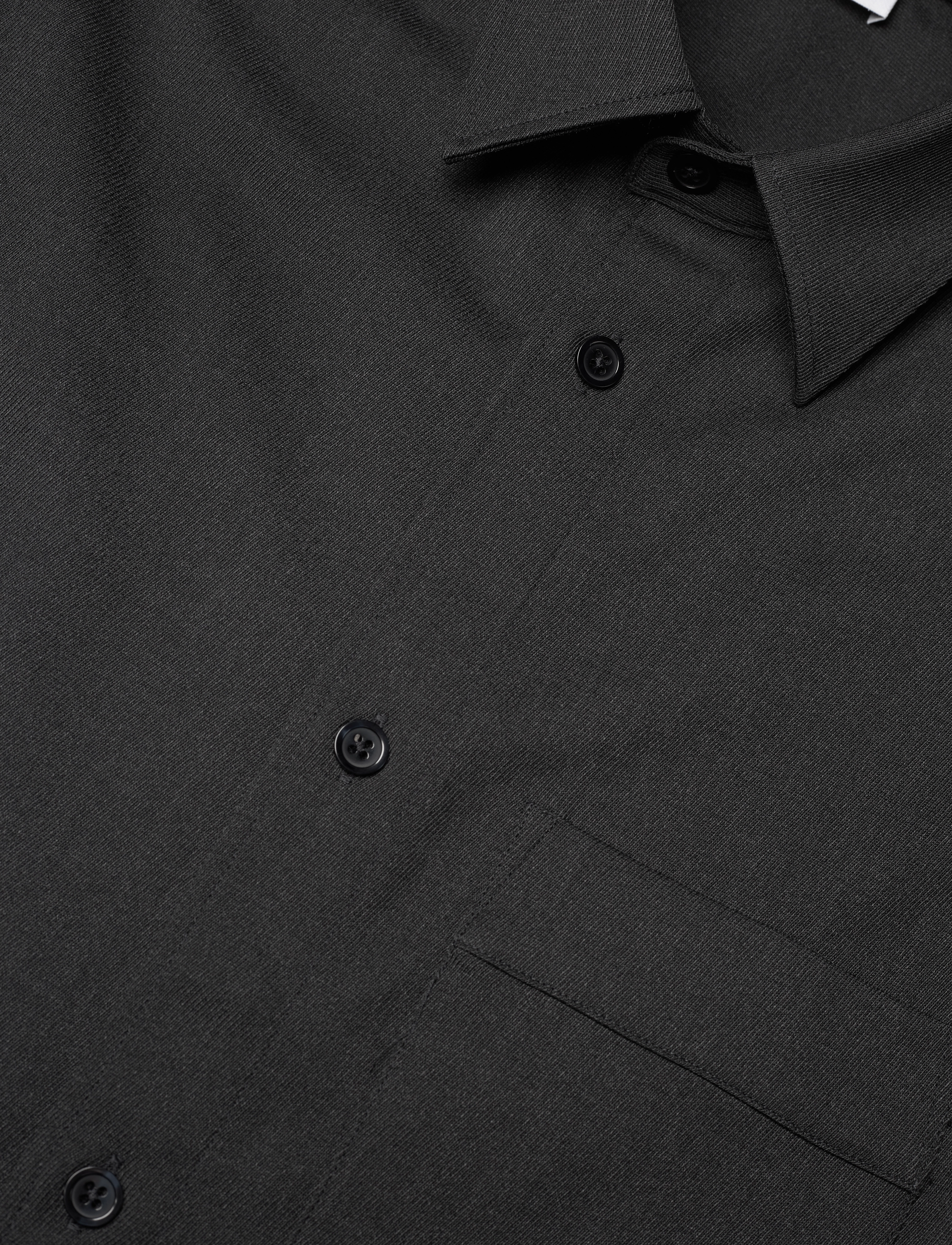 Filippa K - Boxy Wool Twill Shirt - anthracite - 3