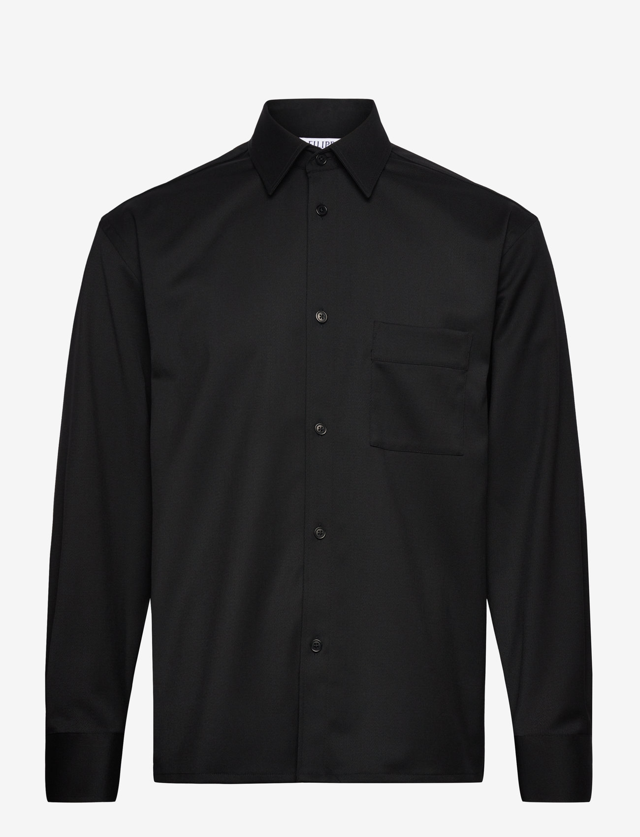 Filippa K - Boxy Wool Twill Shirt - black - 0