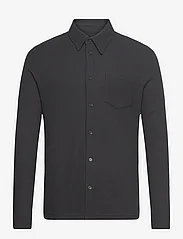 Filippa K - Waffle Jersey Shirt - basic-hemden - black - 0