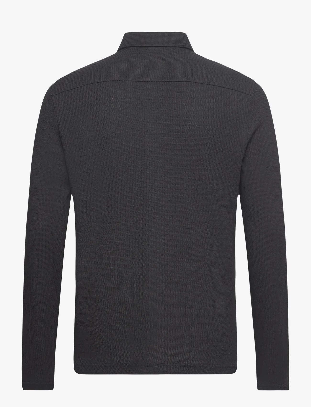 Filippa K - Waffle Jersey Shirt - basic skjortor - black - 1