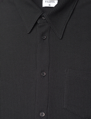 Filippa K - Waffle Jersey Shirt - basic shirts - black - 2