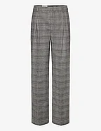 Pleated Trousers - GREY CHECK