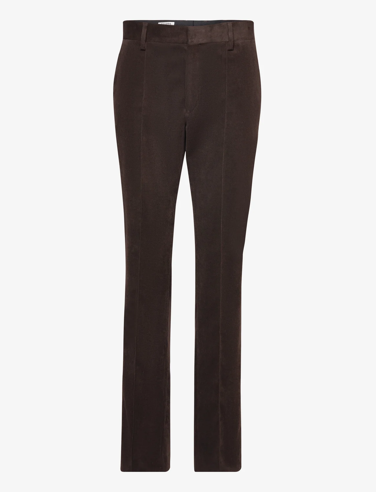 Filippa K - Slim Moleskin Trousers - kitsalõikelised püksid - dark choco - 0