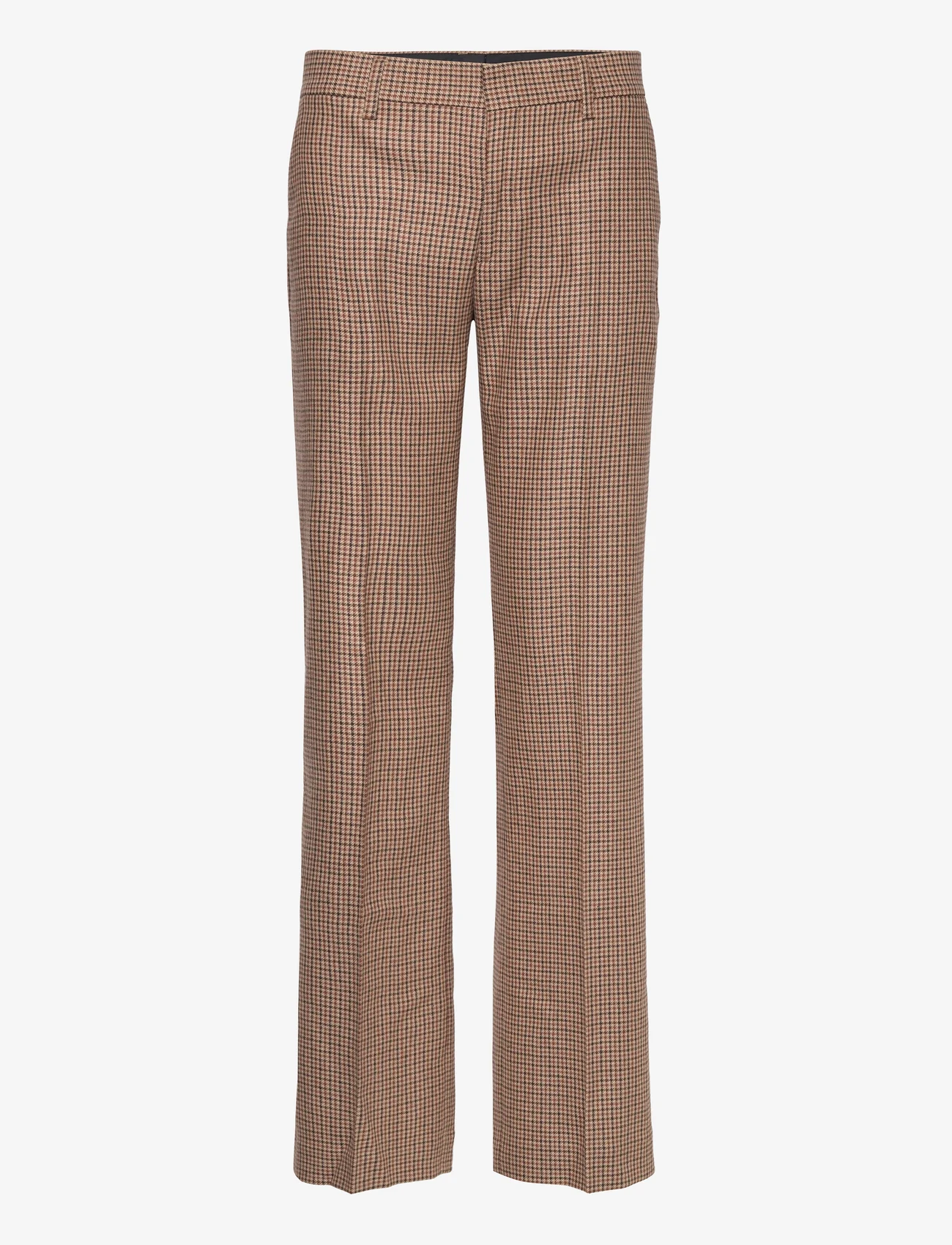 Filippa K - Bootcut Check Trousers - tailored trousers - sand beige - 0