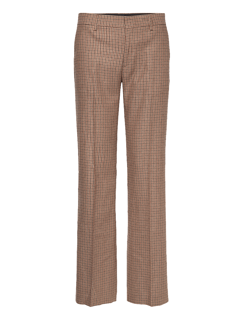 Filippa K - Bootcut Check Trousers - tailored trousers - sand beige - 0