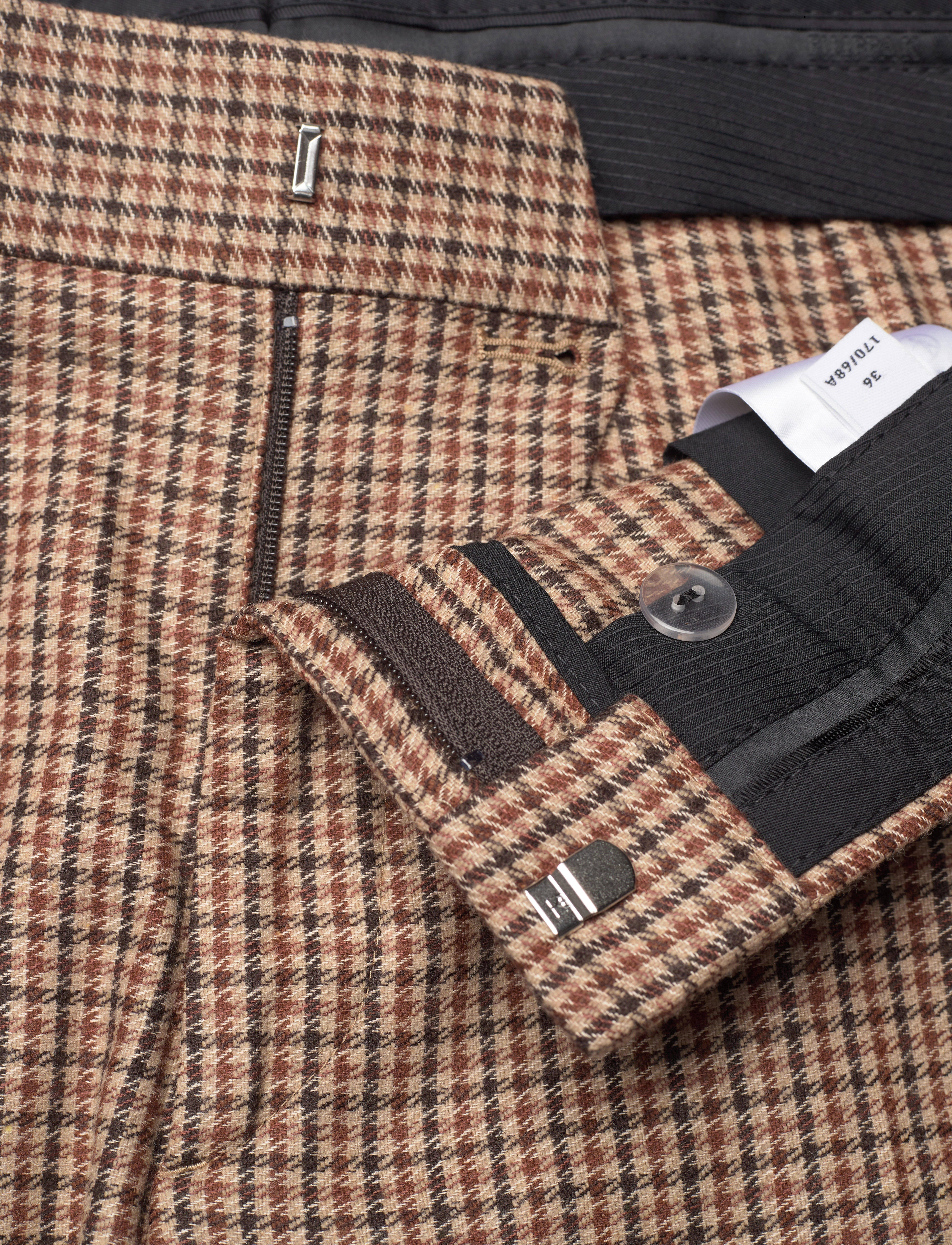 Filippa K - Bootcut Check Trousers - sand beige - 3