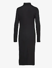 Filippa K - Jersey Rib Polo Dress - särkkleidid - black - 1