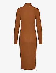 Filippa K - Jersey Rib Polo Dress - särkkleidid - cinnamon b - 1