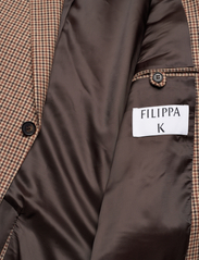 Filippa K - Single Breasted Check Blazer - kahehe rinnatisega pintsakud - sand beige - 4