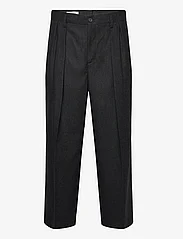 Filippa K - Wide Flannel Trousers - casual byxor - anthracite - 0