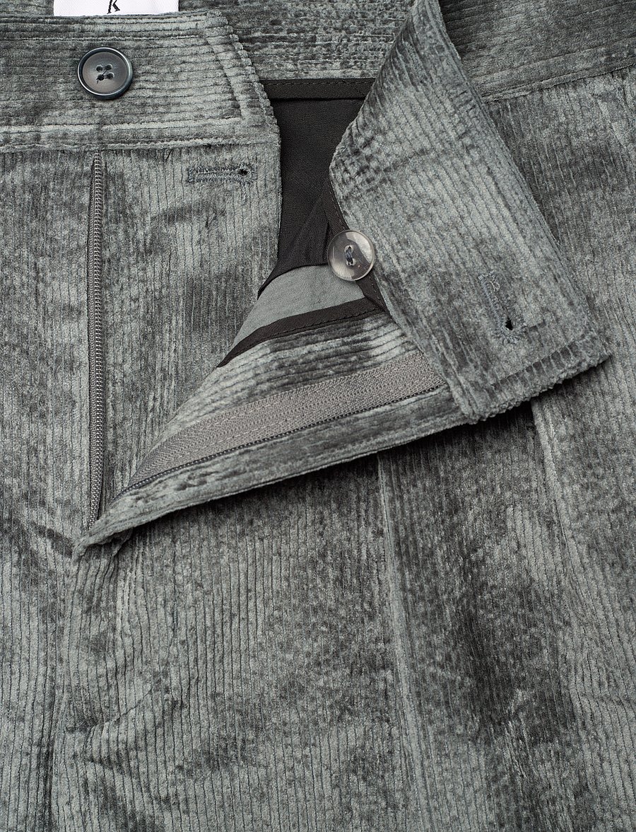 Filippa K - Crushed Corduroy Trousers - casual - smoke gree - 3