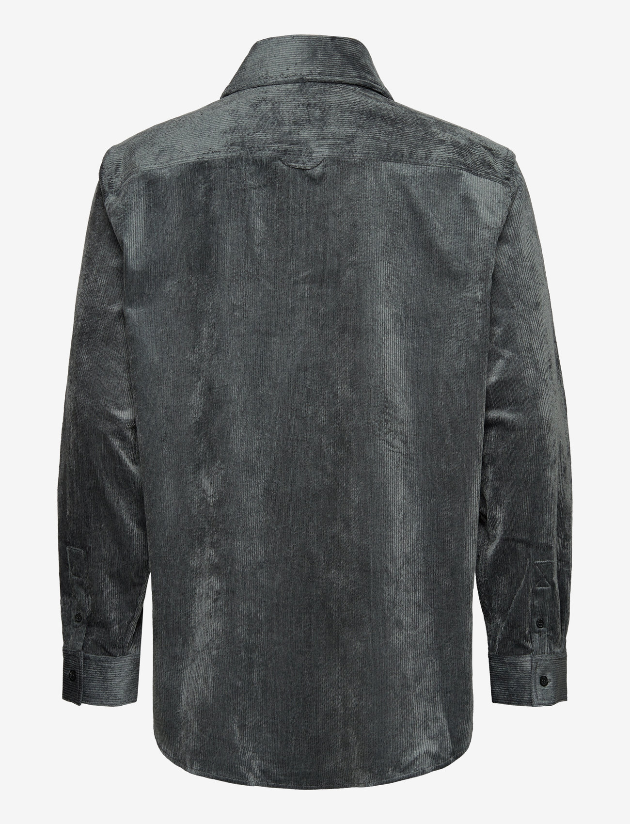 Filippa K - Crushed Corduroy Zip Shirt - smoke gree - 1