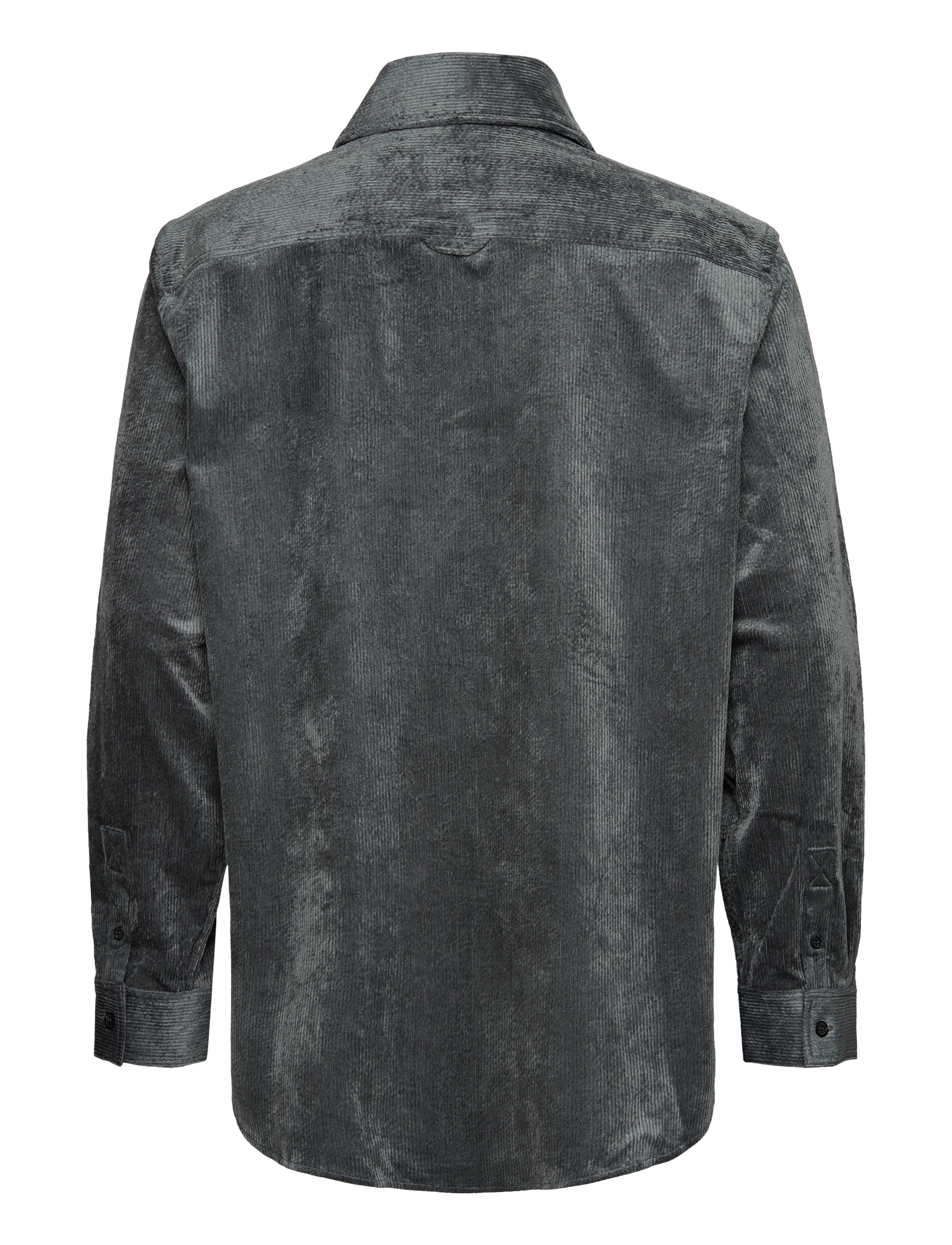 Filippa K - Crushed Corduroy Zip Shirt - smoke gree - 1