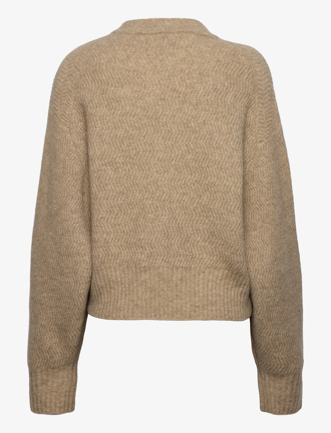 Filippa K - Structure Yak Sweater - džemperi - beige mela - 1