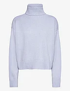 Wool Turtleneck Sweater - ICE BLUE