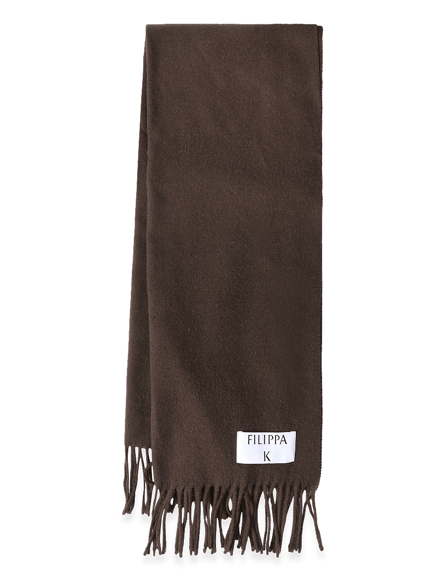 Filippa K - Cashmere Blend Scarf - kashmir - ebony brown - 0