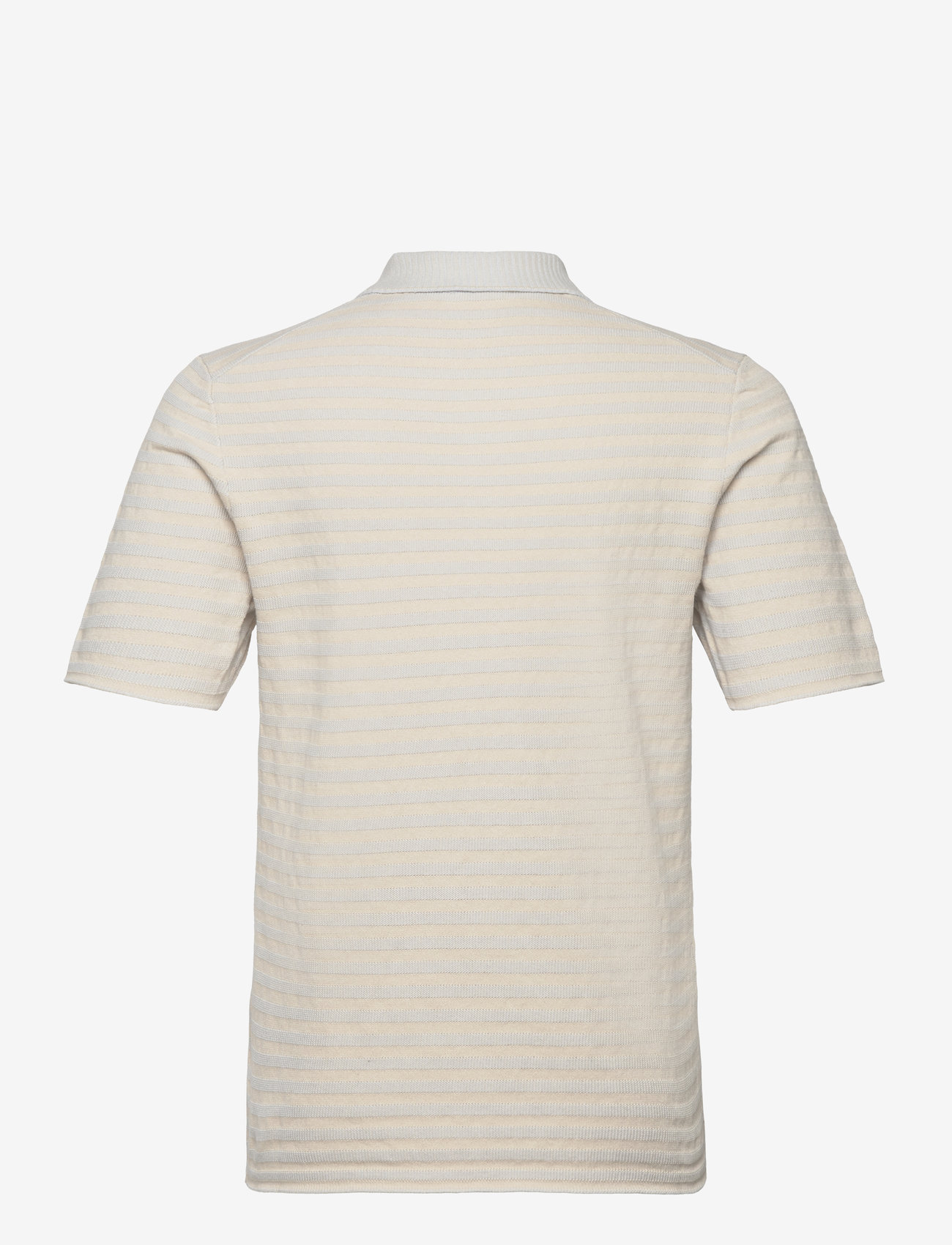 Filippa K - Knitted Polo Sweater - blue/beige - 1