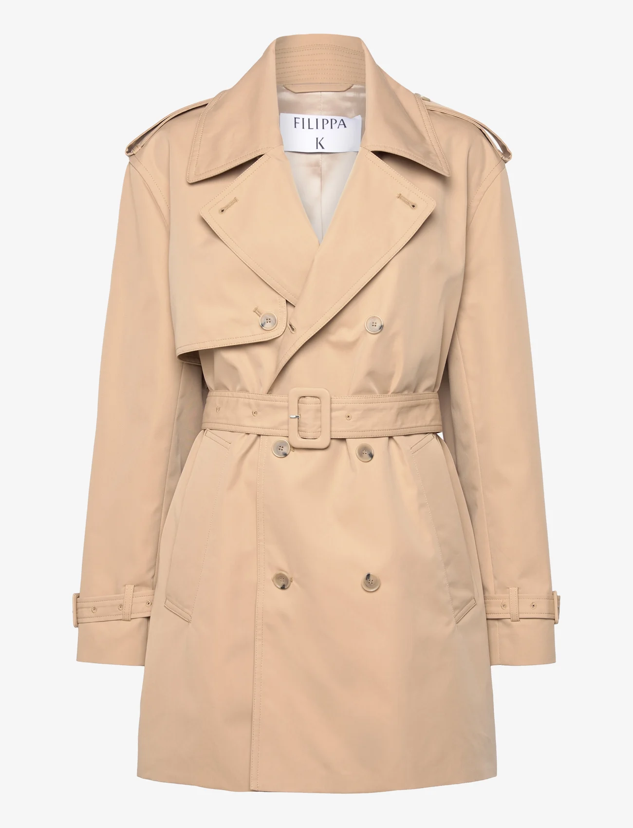Filippa K - Short Trench Coat - spring coats - sand beige - 0