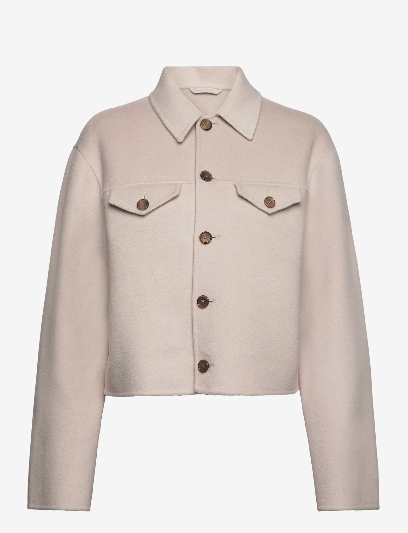 Filippa K - Short Wool Cashmere Jacket - ulljackor - mousse - 0