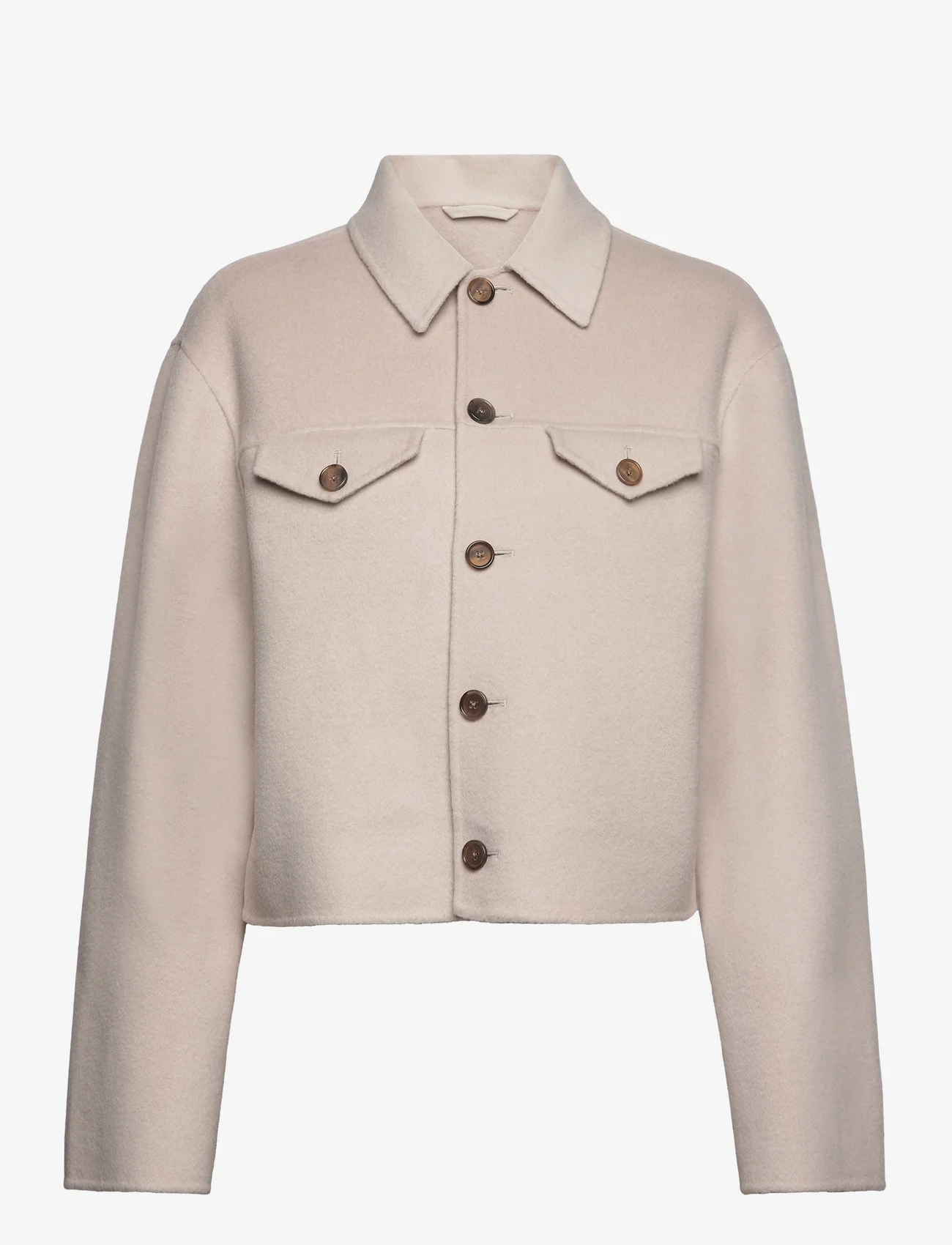 Filippa K - Short Wool Cashmere Jacket - lyhyet villakangastakit - mousse - 0