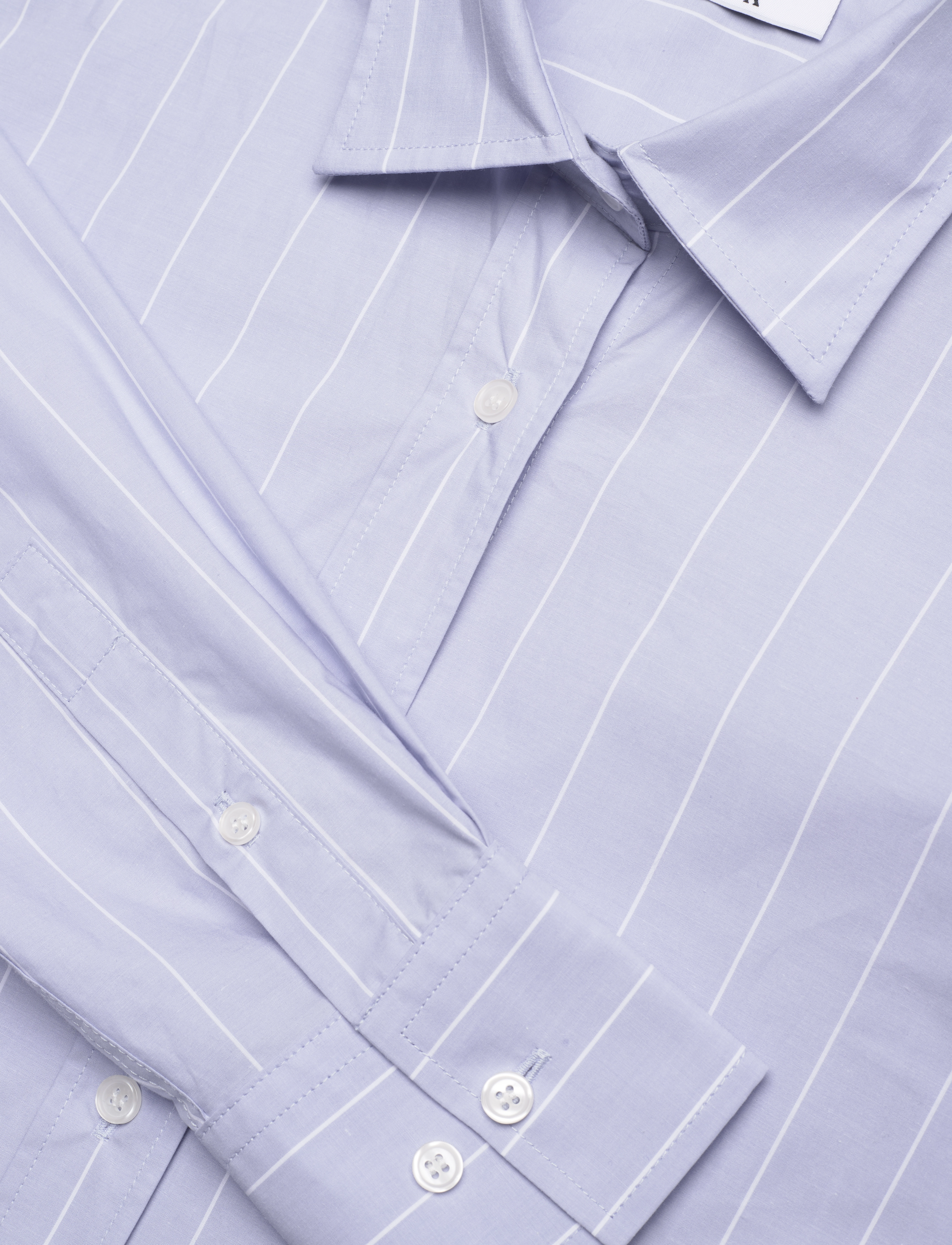 Filippa K - Stripe Poplin Shirt - faded blue - 2
