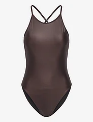 Filippa K - Cross-Back Swimsuit - swimsuits - dark oak - 0