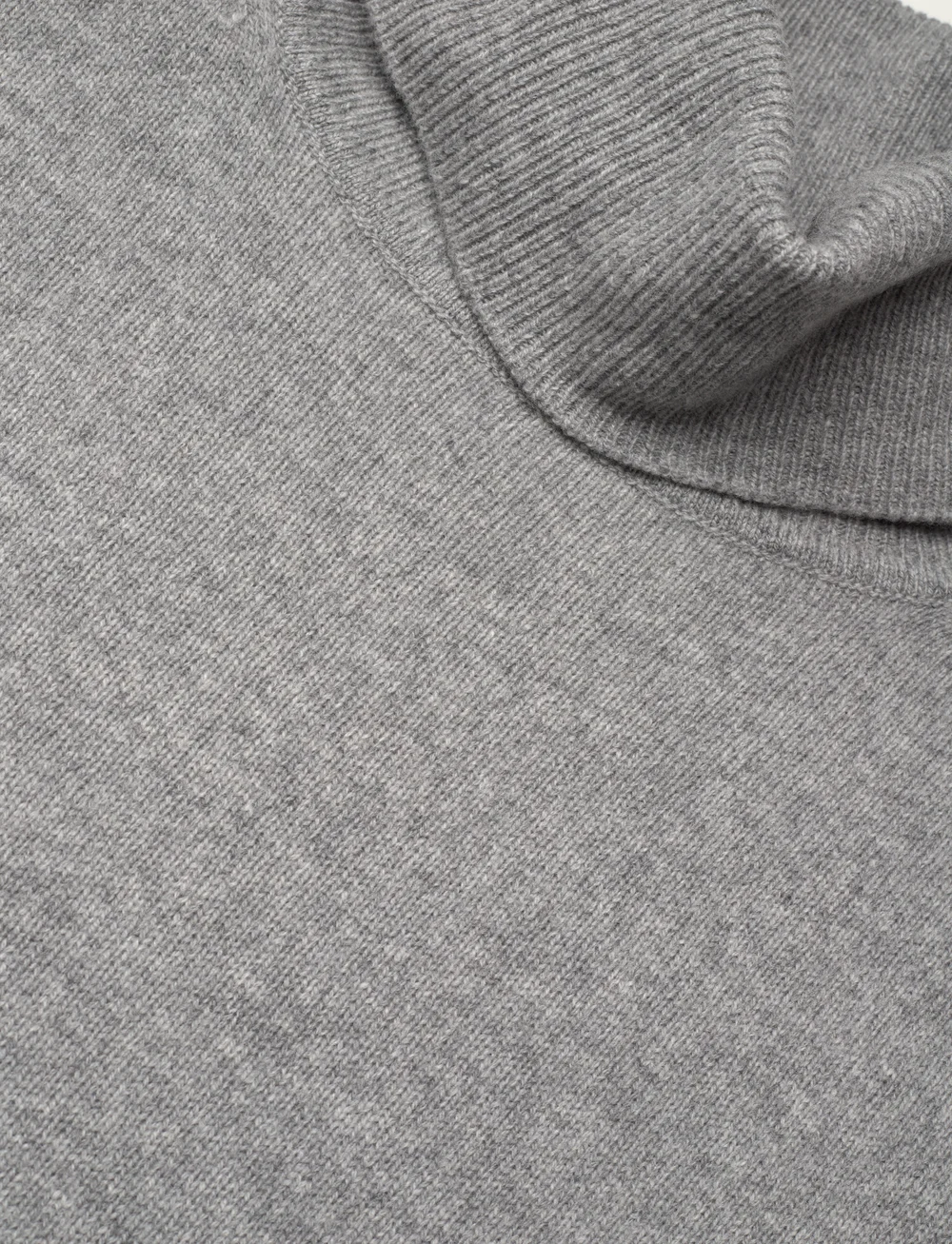 Filippa K - Relaxed Turtle-neck Sweater - rollkragenpullover - grey melan - 2