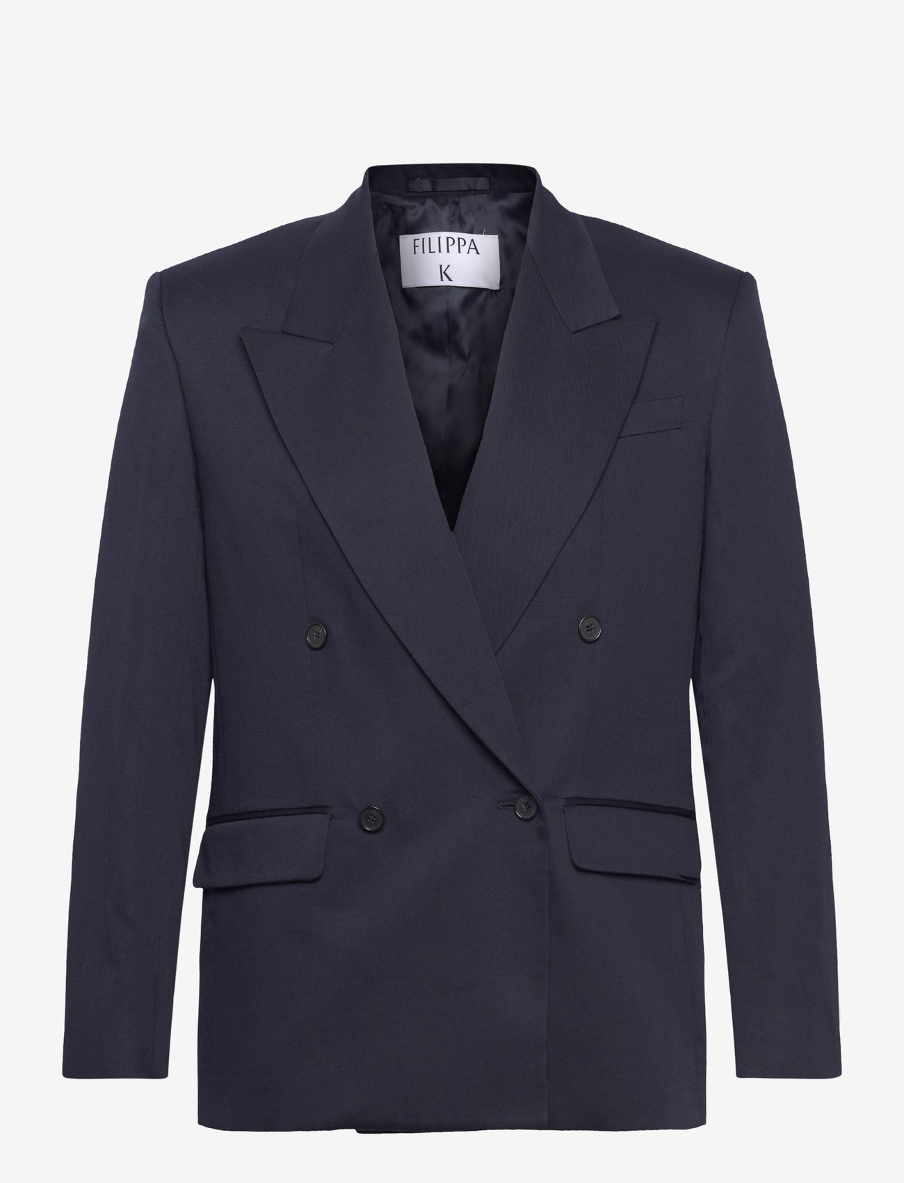 Filippa K - Boxy Linen Blazer - einreiher - navy - 0