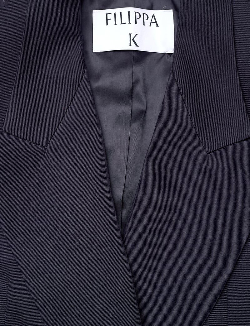 Filippa K - Boxy Linen Blazer - marynarki jednorzędowe - navy - 2