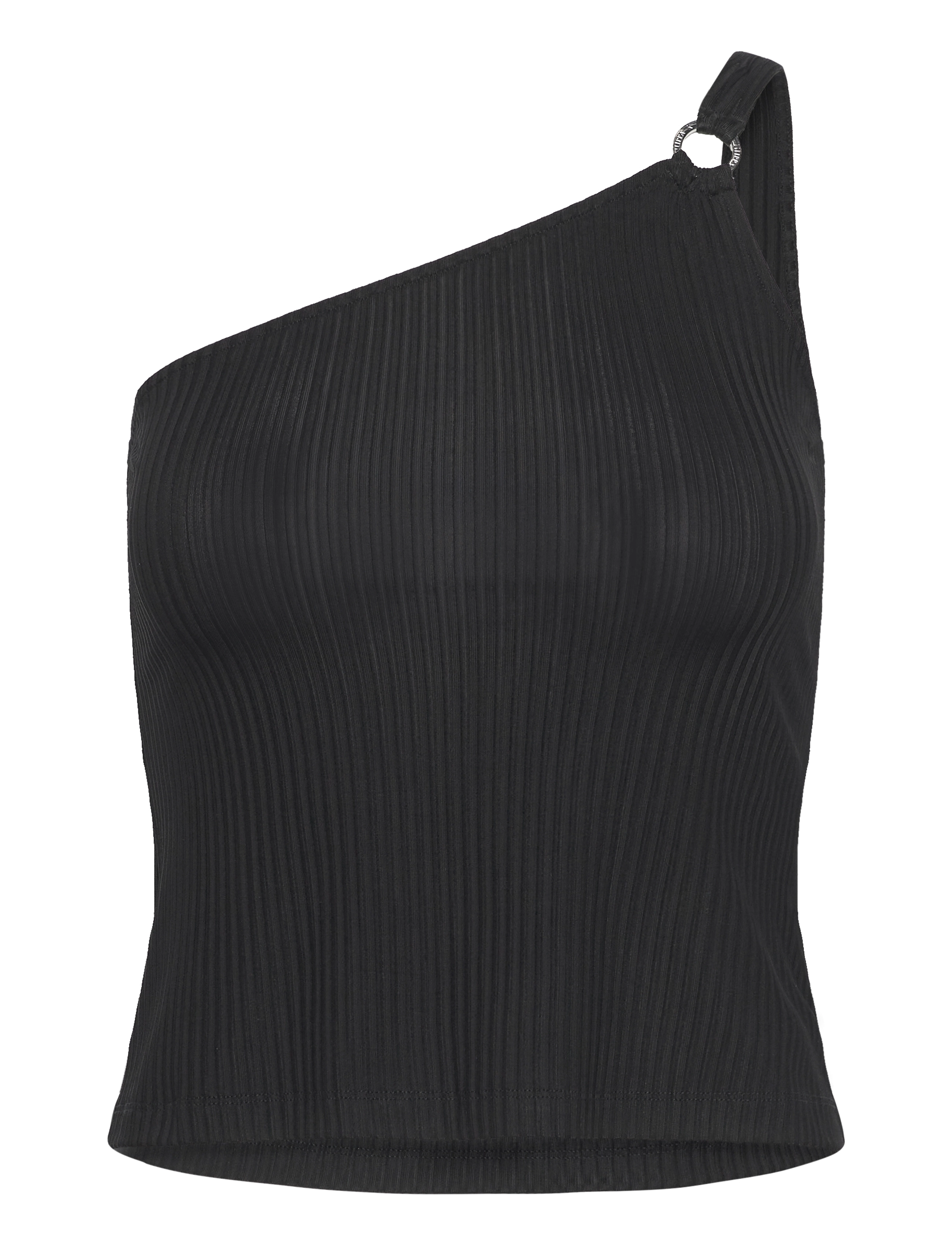 One Shoulder Top - BLACK