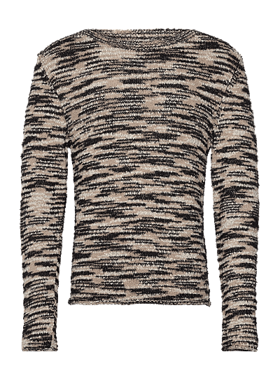 Filippa K Boatneck Sweater - Filippa K - BEIGE JAQU / black